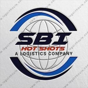 SBI Hot Shots logistics company logo with a globe emblem