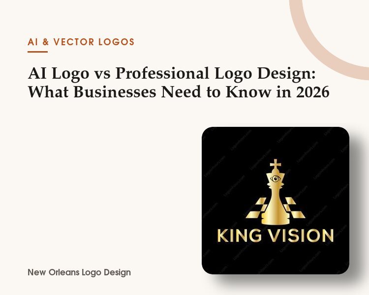 Featured image for the article: AI Logo vs Professional Logo Design: What Businesses Need to Know in 2026